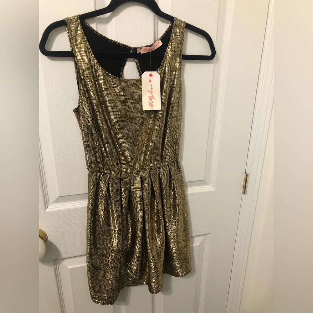 Gold Cutout Dress Size M